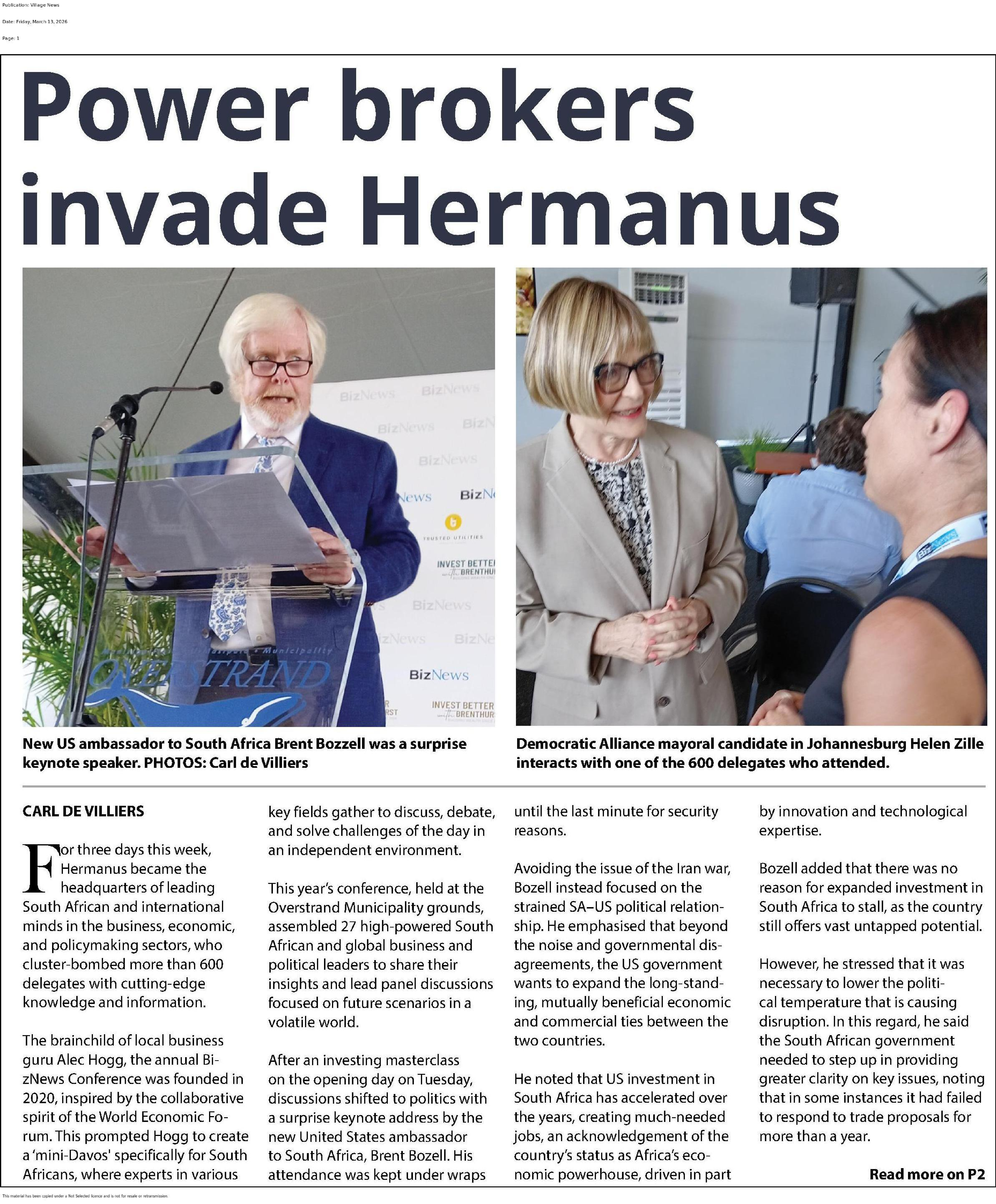 Power Brokers Invade Hermanus